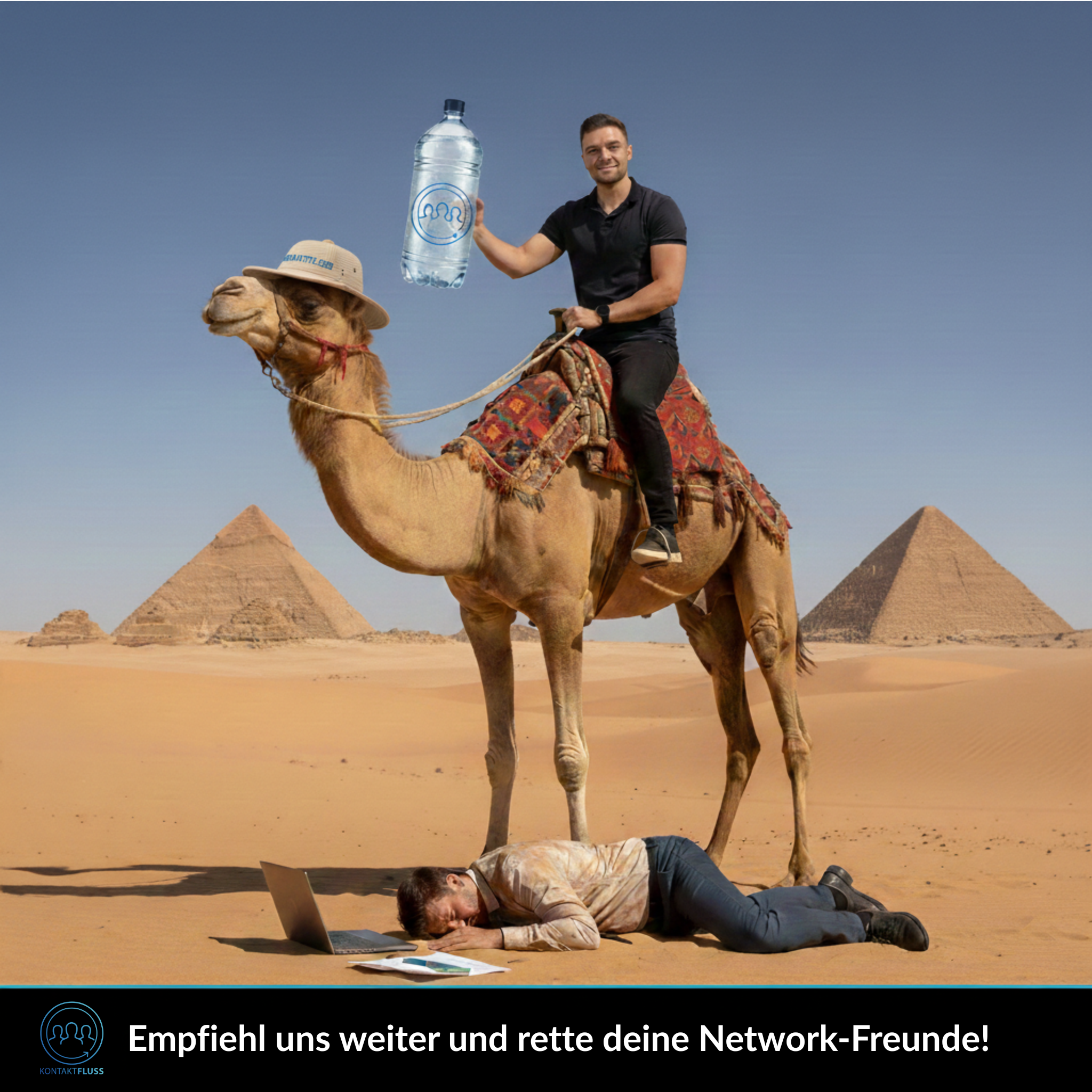 Kontaktfluss Facebook ad: Kennst du einen Networker, der gerade verdurstet?