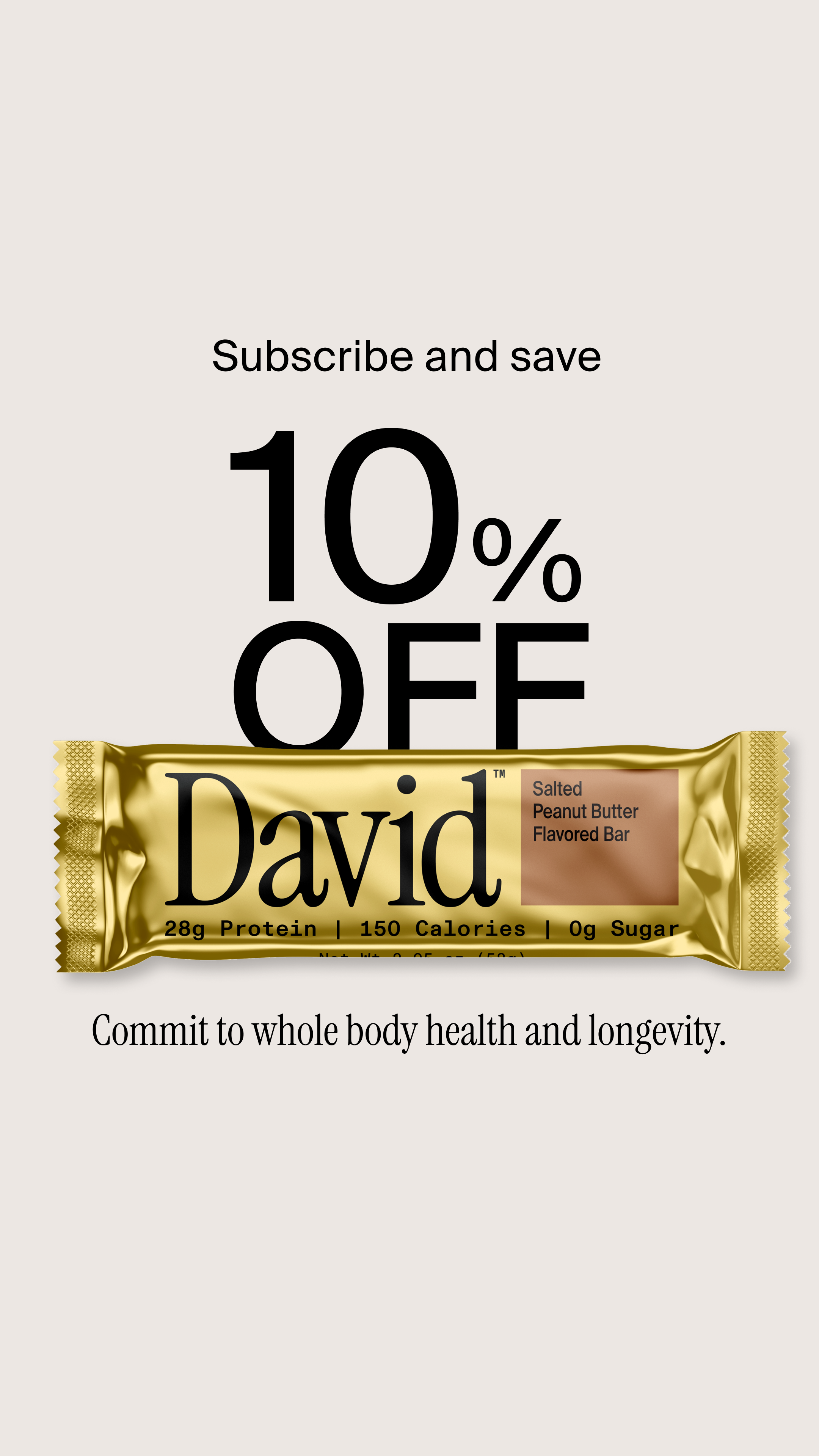 David Protein Facebook ad