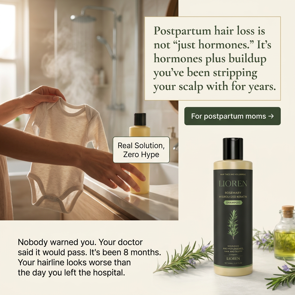 Lioren Facebook ad: Stop Counting Hairs In The Drain