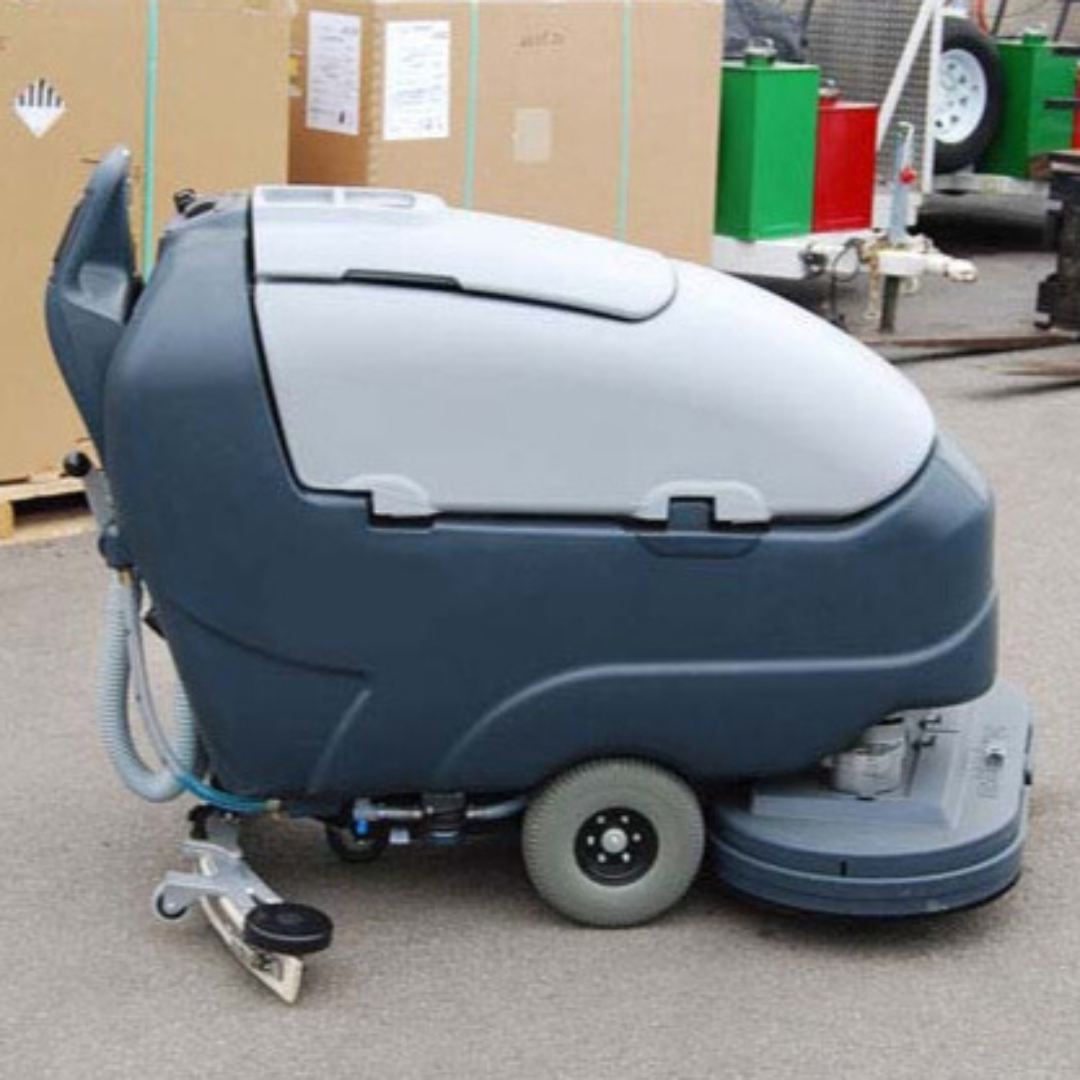 ScrubberShop Facebook ad: Brand Name Industrial Scrubbers & Sweepers for Businesses.