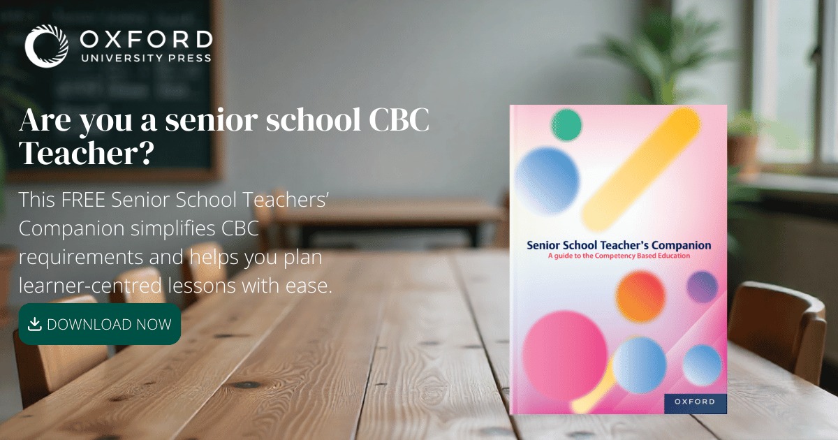 Oxford University Press East Africa Facebook ad: Are you a senior school CBC teacher?