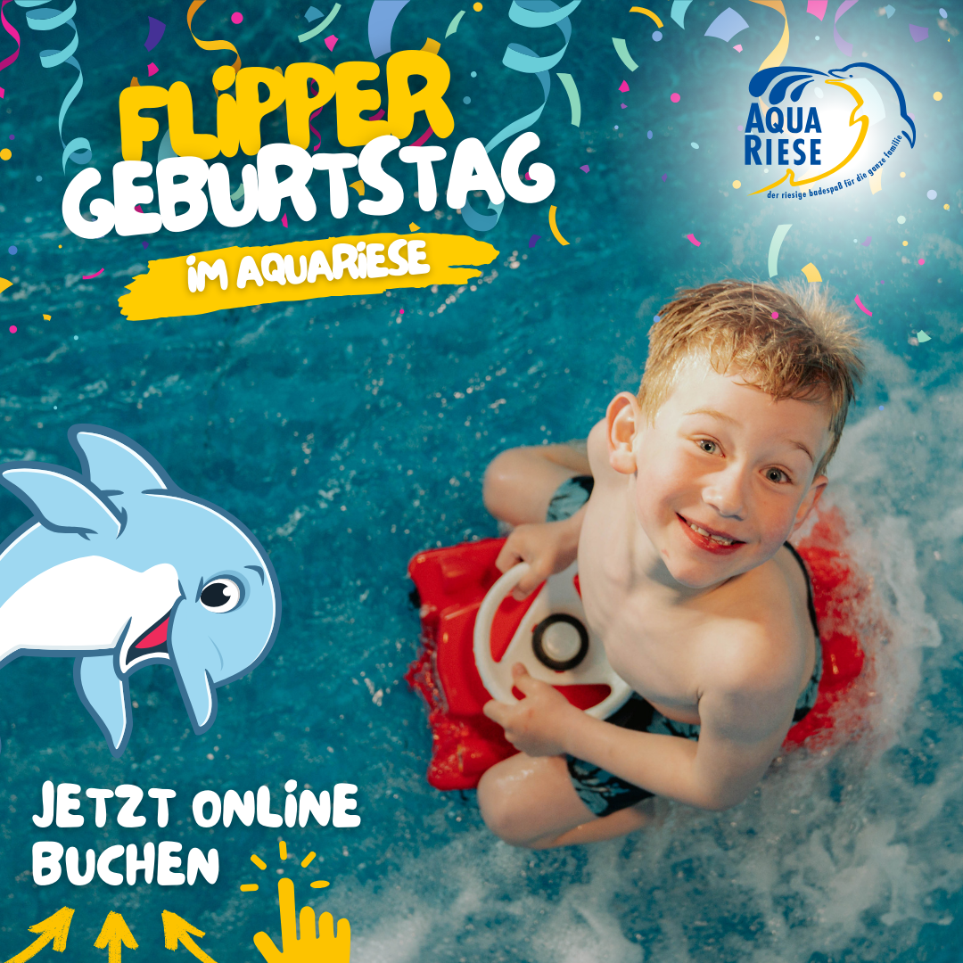 Aqua Riese Facebook ad: Jetzt Geburtstag feiern!