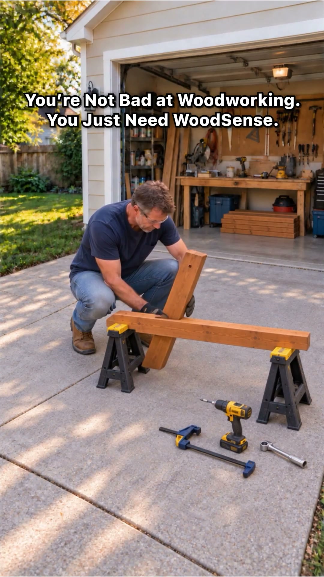 WoodSense Facebook ad: Become a woodworking expert
