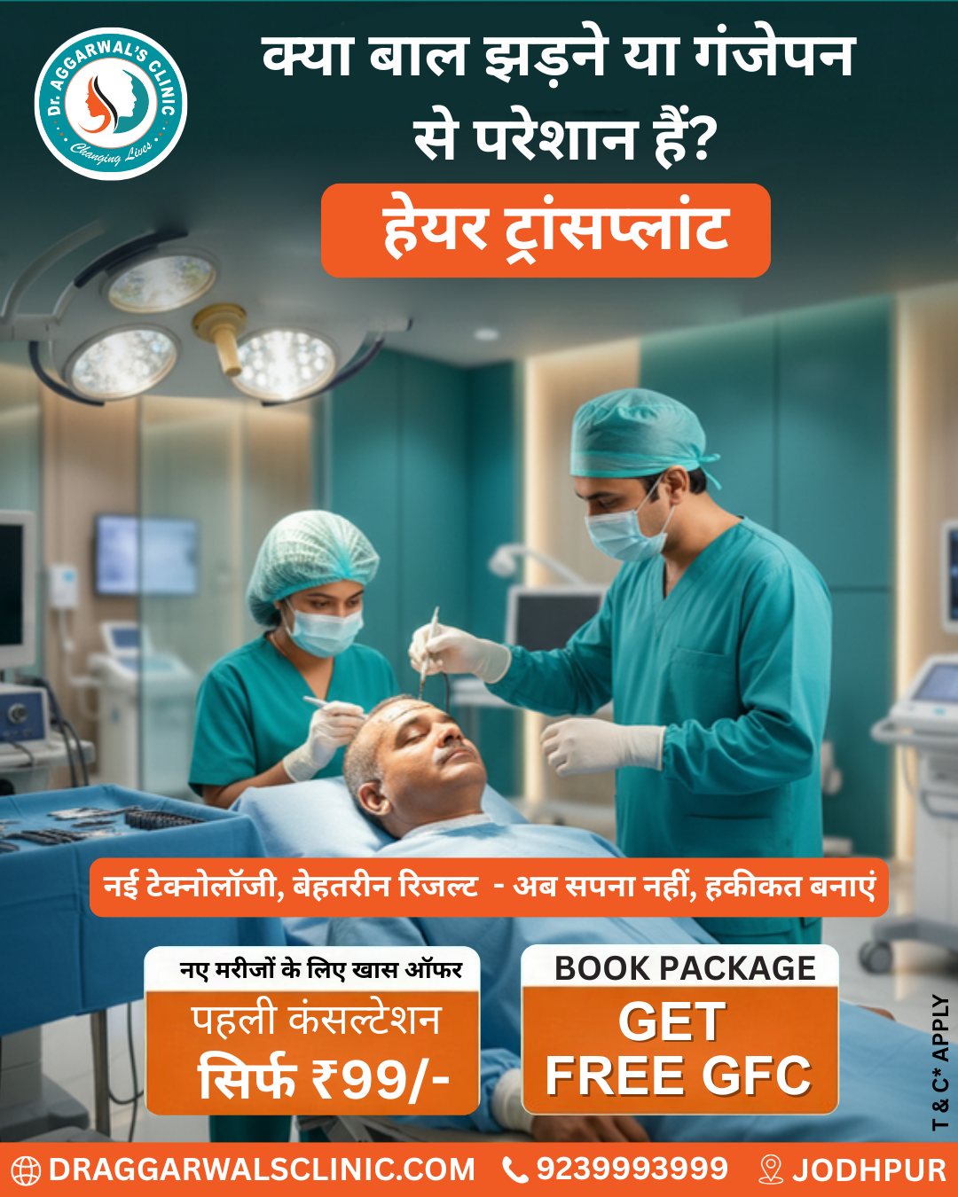 Dr aggarwals hair transplant, laser treatment, cosmetic & dental center Facebook ad