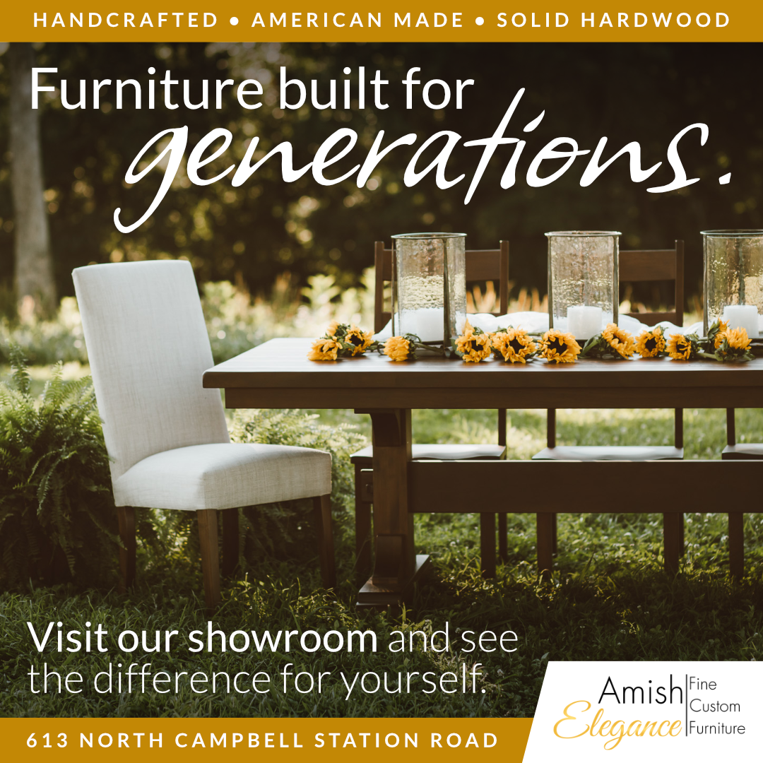 Amish Elegance Facebook ad: Furniture Built For Generations