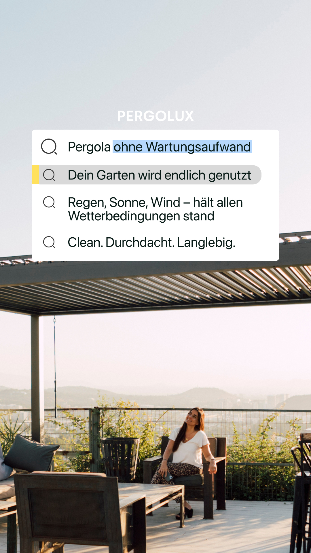 Pergolux Facebook ad