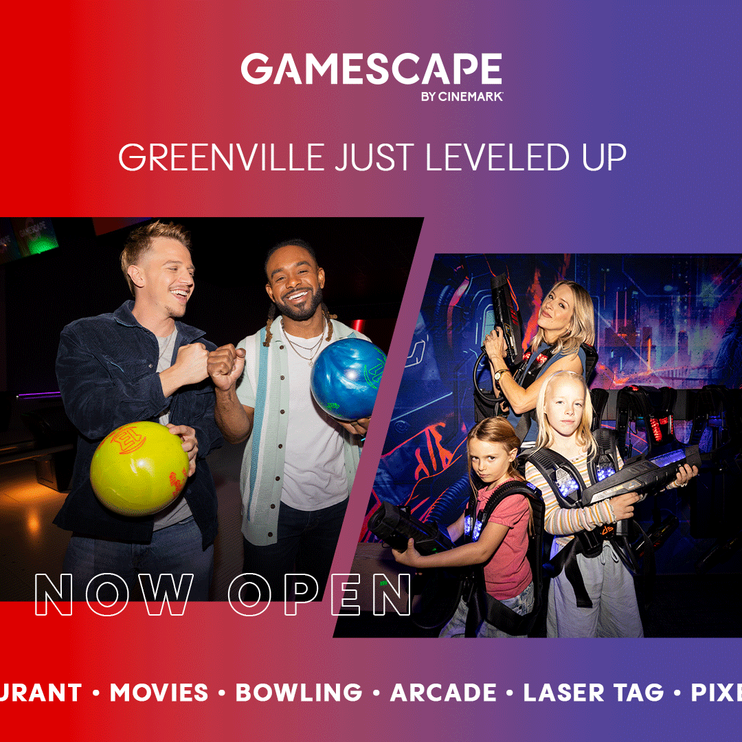 Gamescape by Cinemark Facebook ad: Gamescape by Cinemark at Greenville