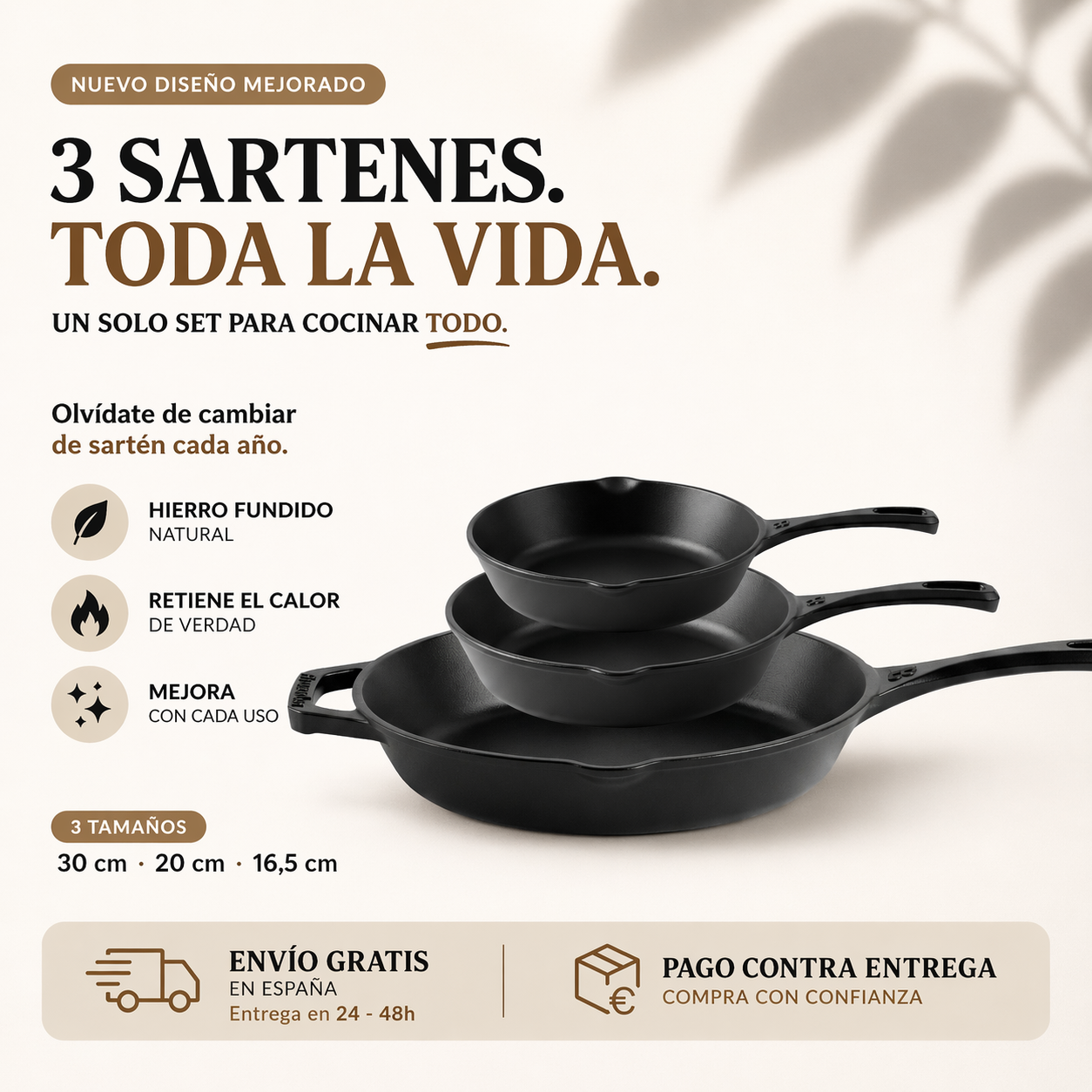 Bruselas Cocina Spain Facebook ad: 3 Sartenes. Toda la Vida.