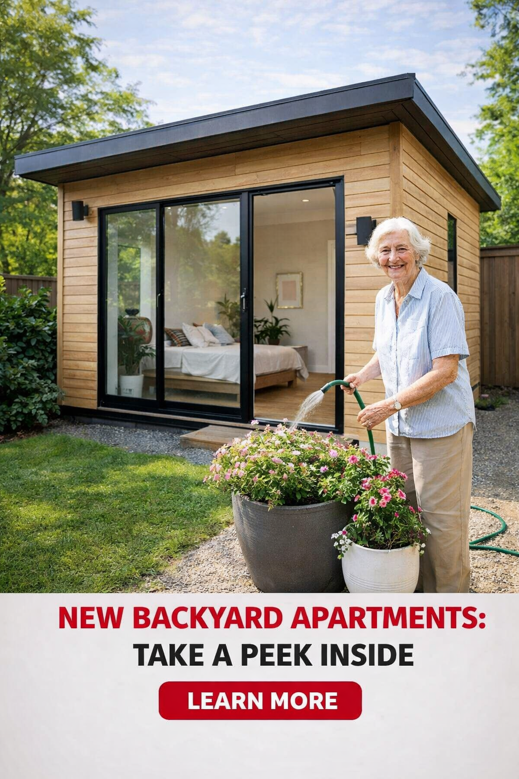 Smart Finds Facebook ad: Modern Backyard Apartments