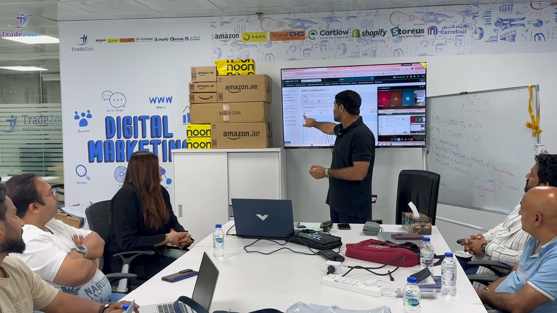 Tradezon Global Facebook ad: Start Your Amazon & Noon Journey in Abu Dhabi