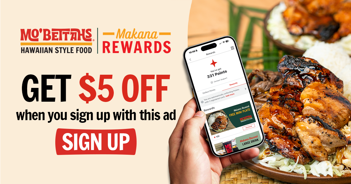 Mo' Bettahs Hawaiian Style Food Facebook ad from May 4, 2026