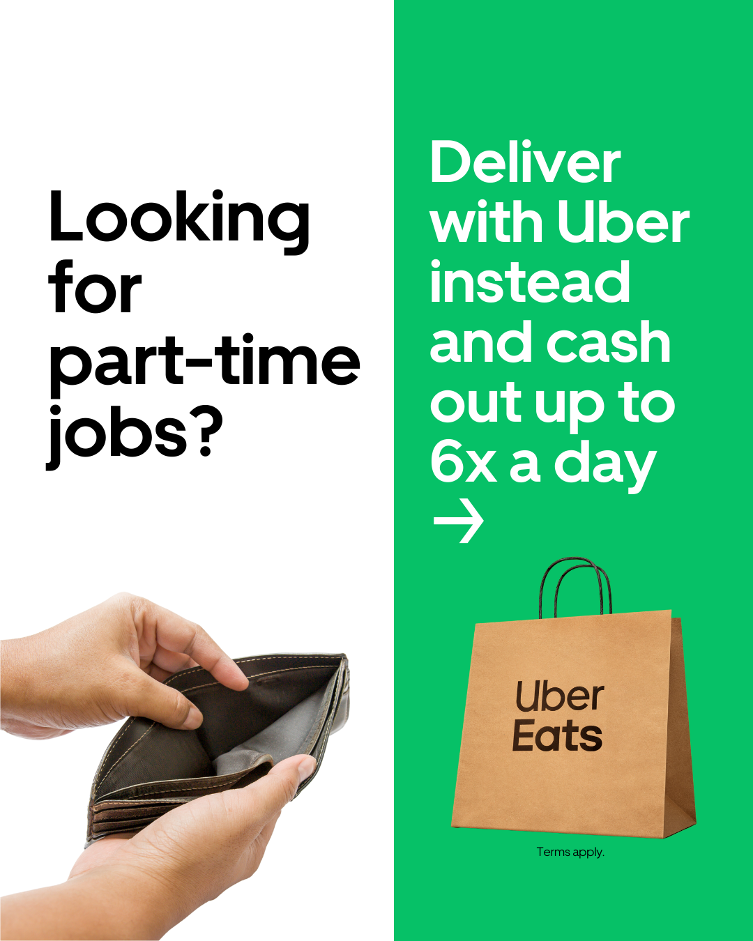 Uber Eats Facebook ad