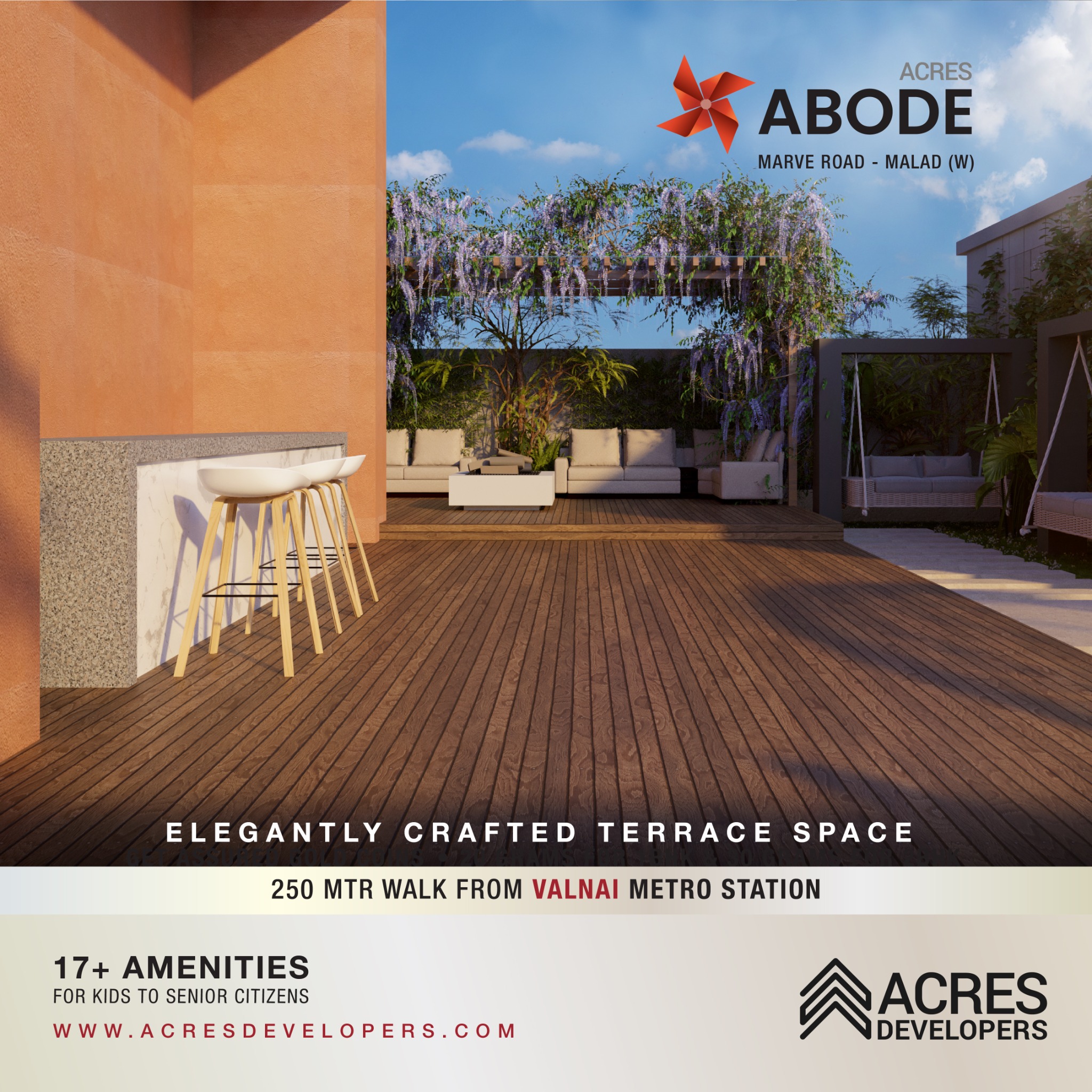 Acres Developers Facebook ad: Limited Period Offer: 50:50 Payment Plan.