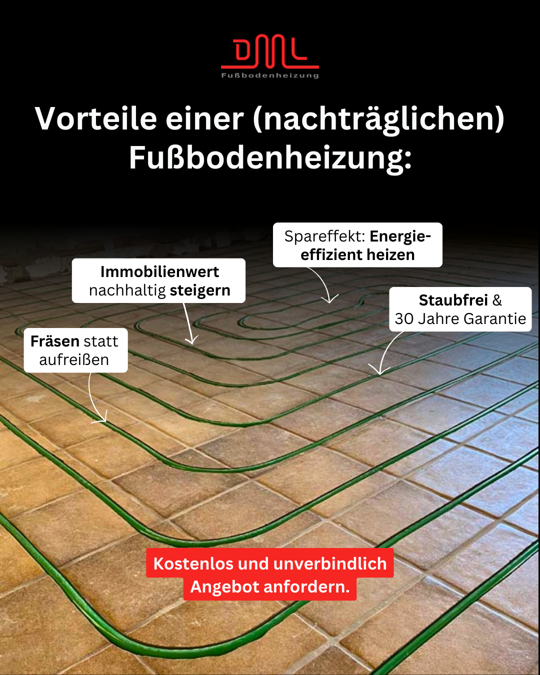 DML Fußbodenheizung - Nachträglich fräsen Facebook ad
