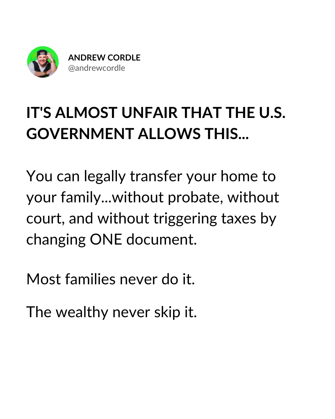 Andrew Cordle Facebook ad: Andrew Cordle pulls back the curtain on the…