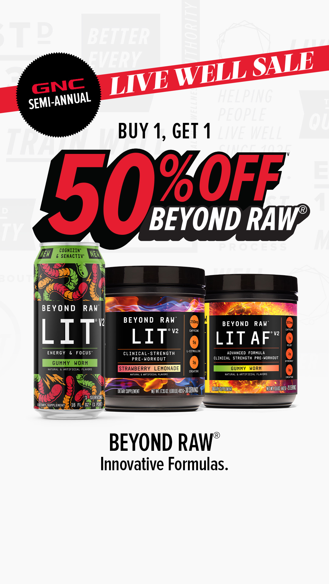 GNC Live Well Facebook ad