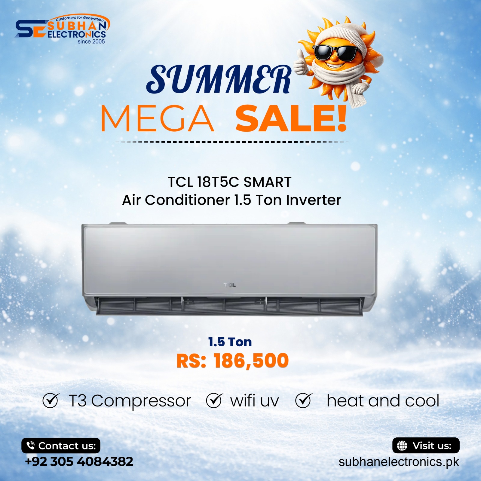 Subhan Electronics Facebook ad: Beat the heat with our Summer Mega Sale…