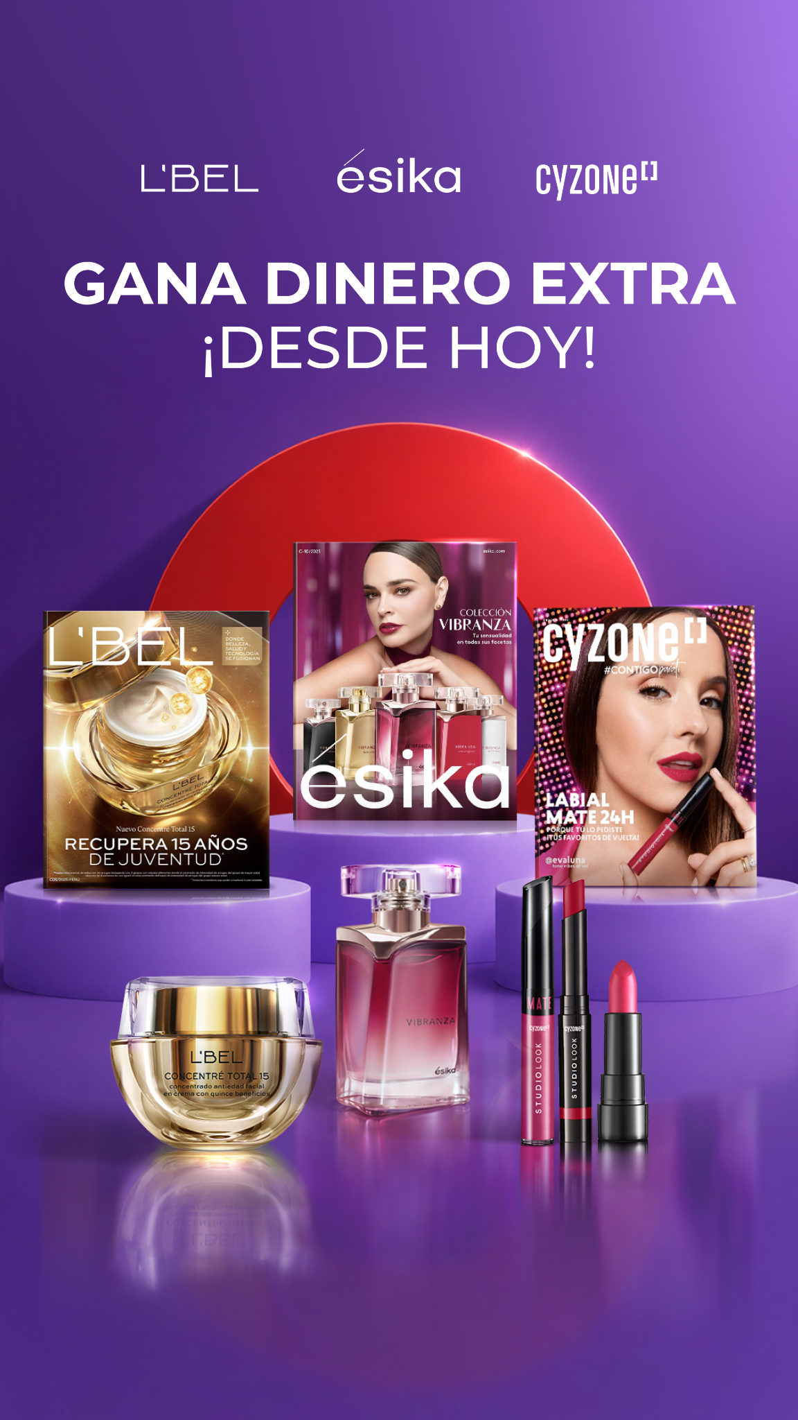 L'BEL, ésika y Cyzone Facebook ad