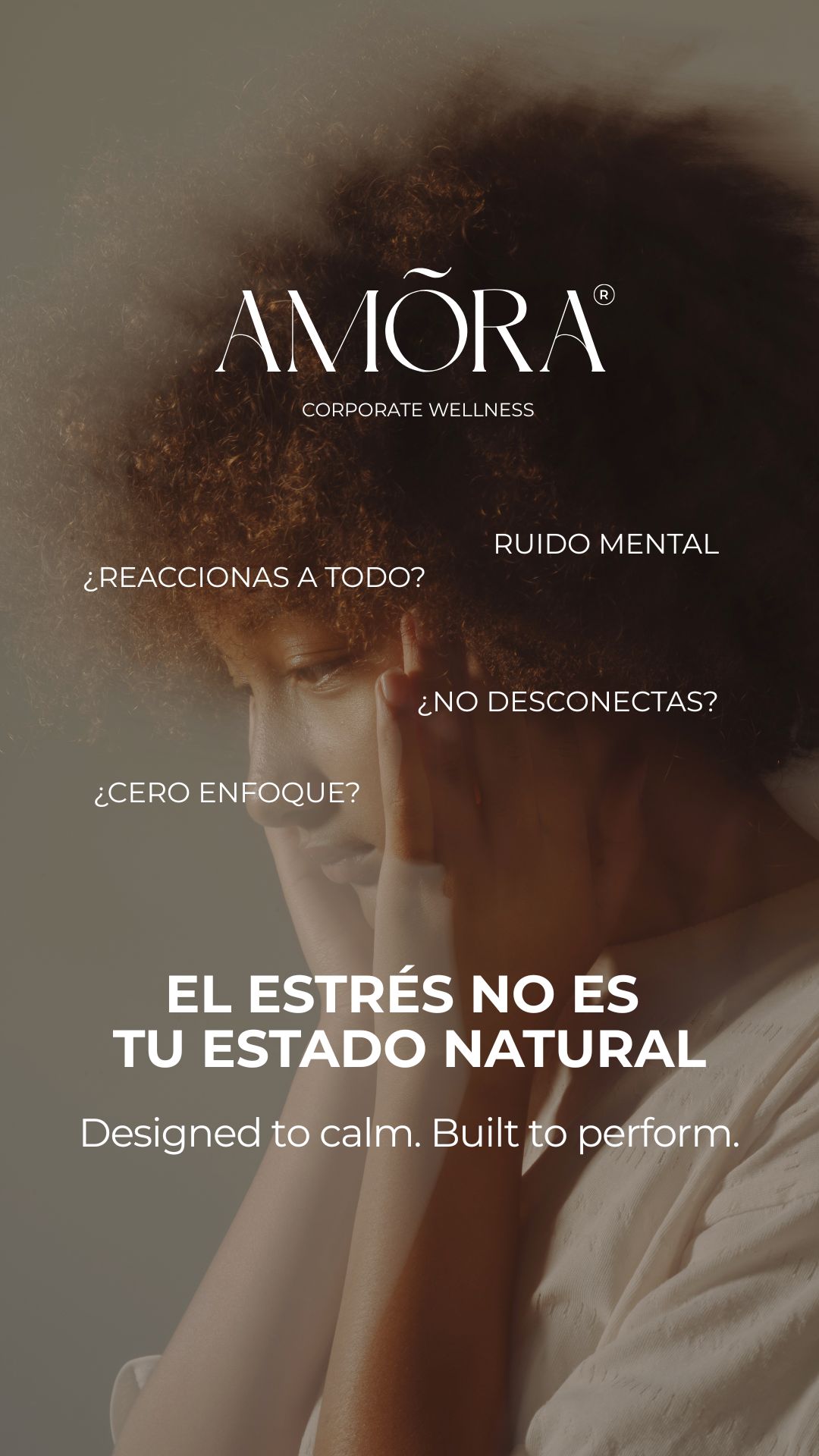 AMÕRA Facebook ad: ¿Vives en reacción constante o en control absoluto?