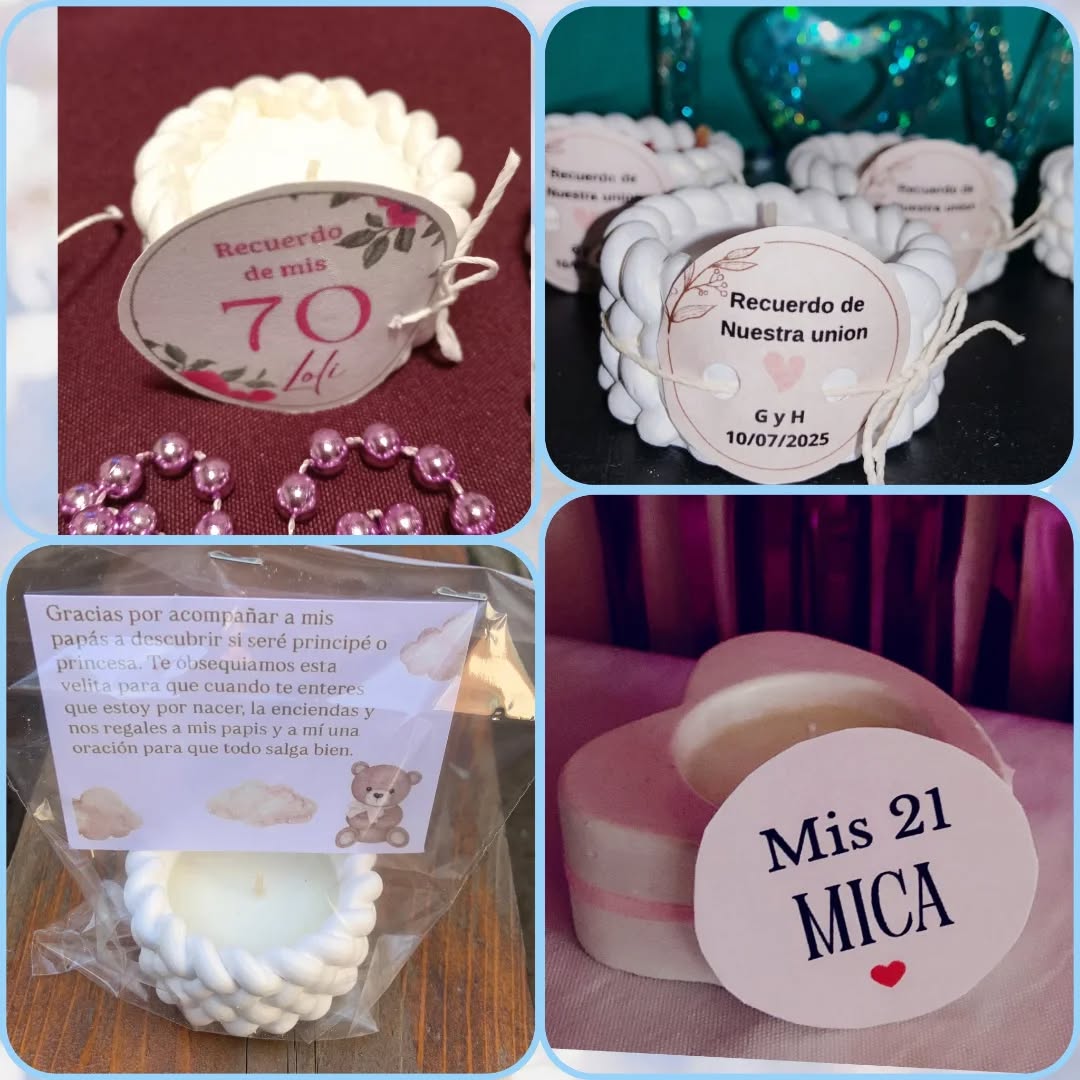ANALIA SOUVENIRS Facebook ad: Souvenirs velas artesanales ideales para tu evento!