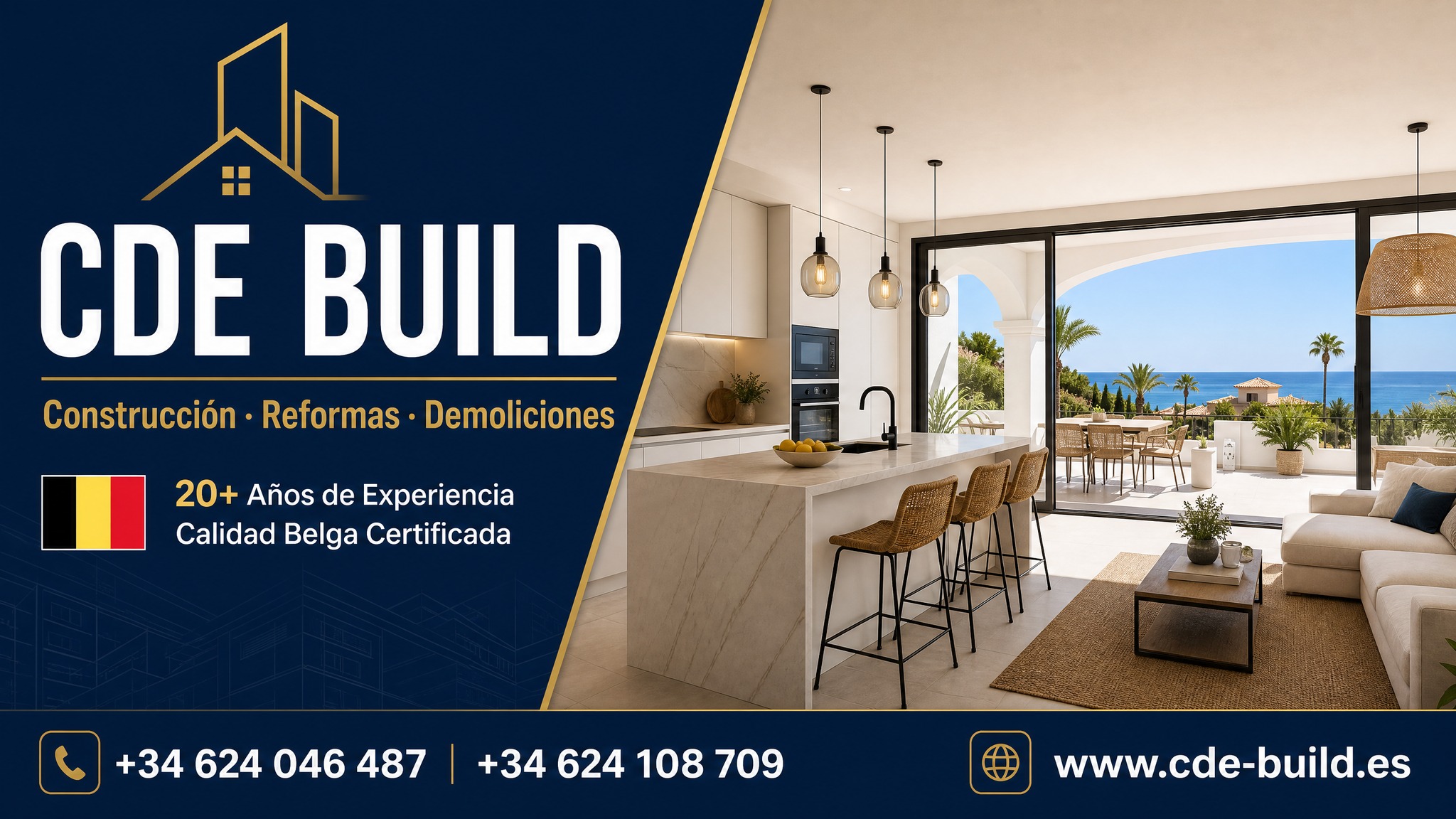 CDE BUILD Facebook ad: Professional construction and renovation services.