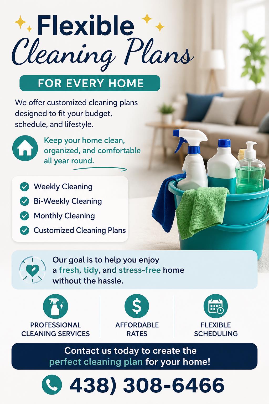 Hafsa cleaning services  Facebook ad