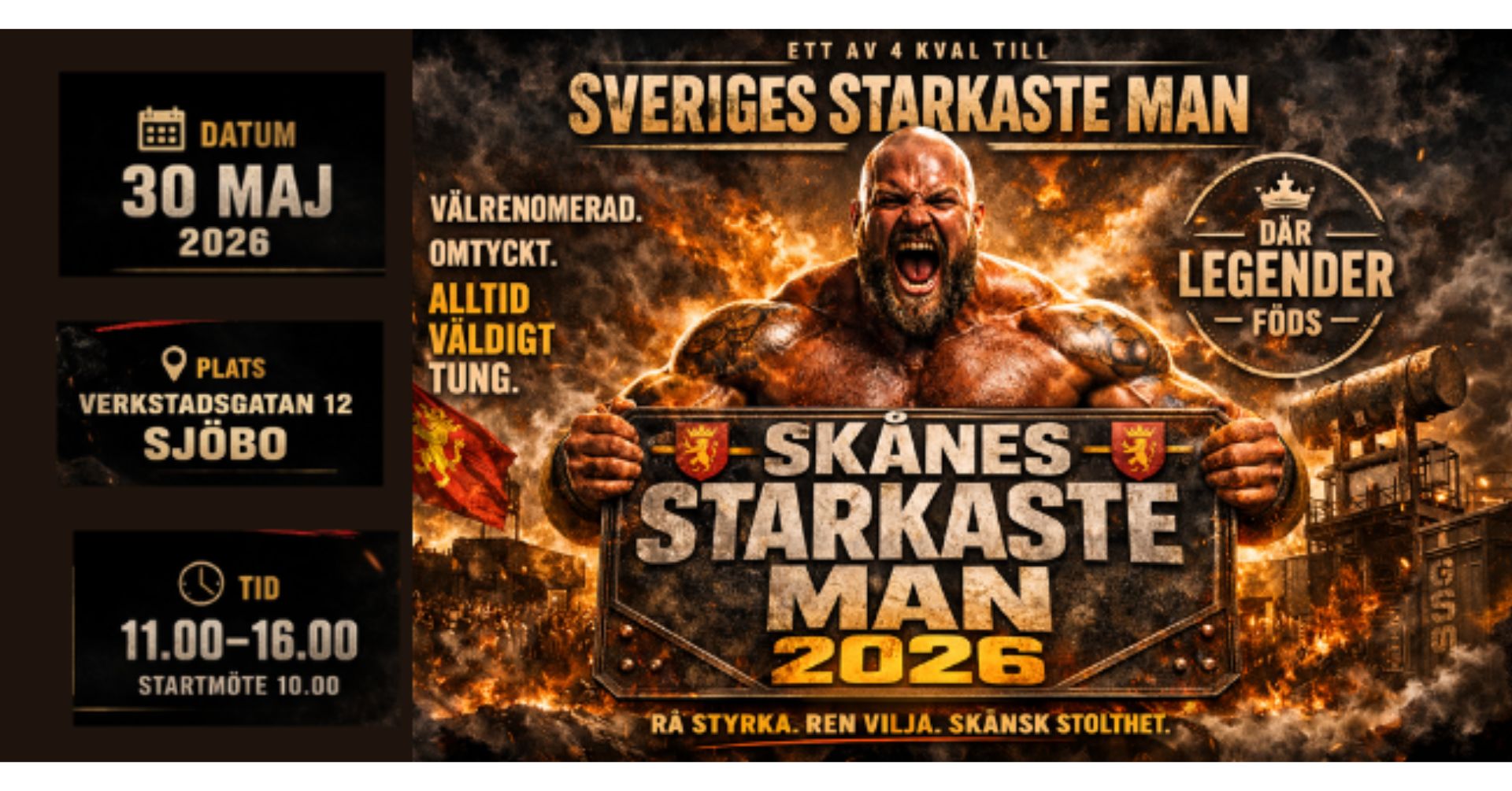 Skånes starkaste man Facebook ad: Skånes Starkaste Man 2026