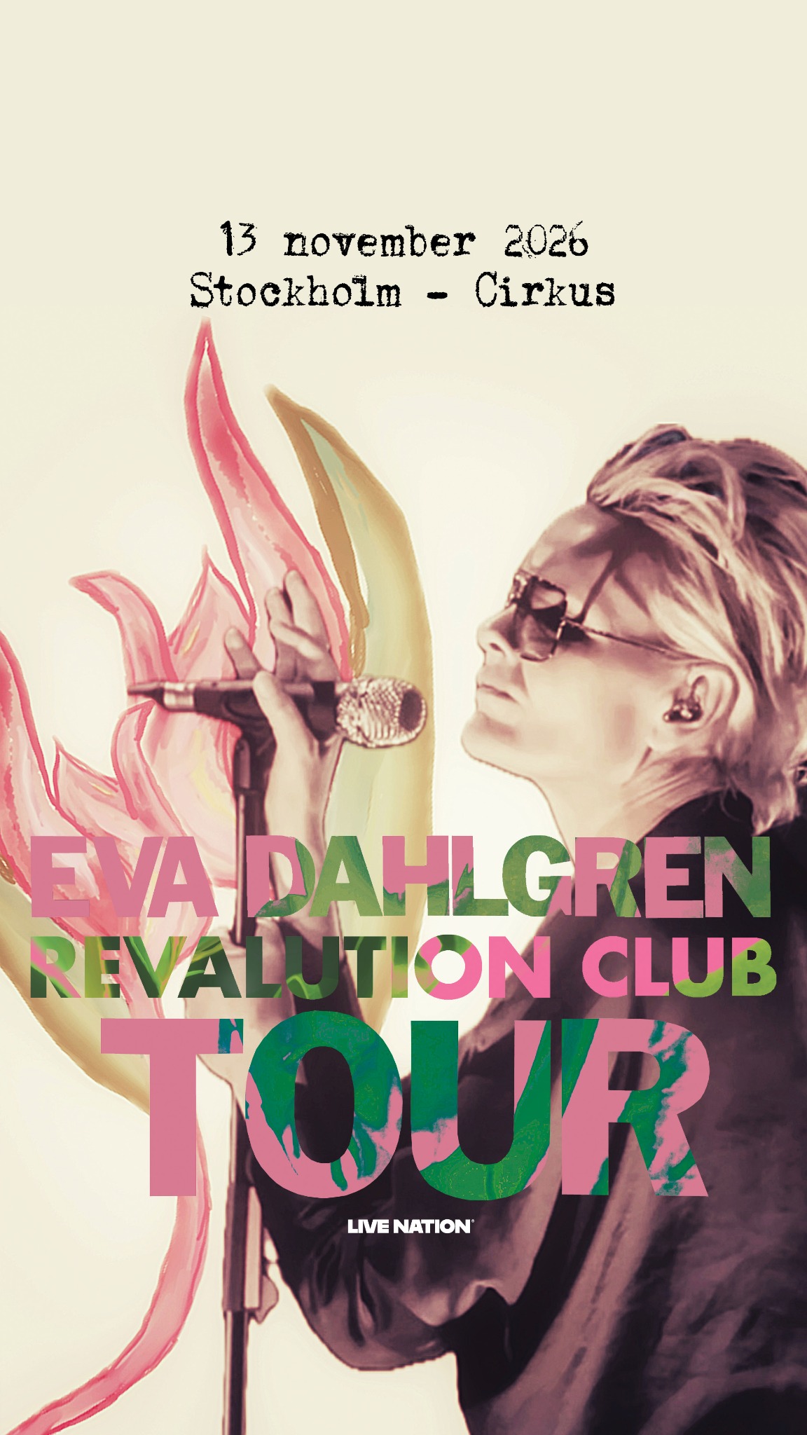 Live Nation Sweden Facebook ad: Eva dahlgren | 13 november | Cirkus, Stockholm