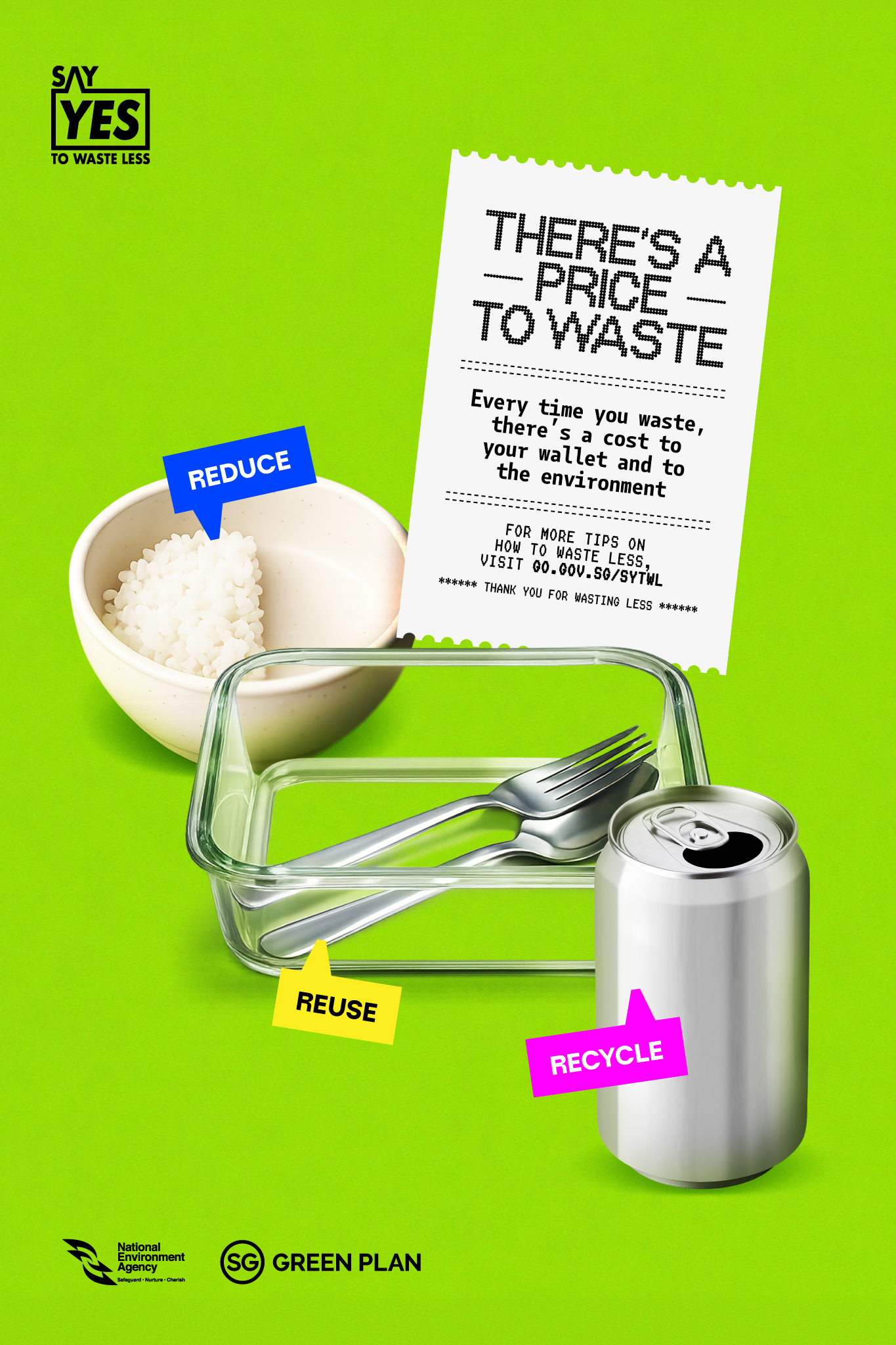 Clean & Green Singapore Facebook ad: What is the real cost of your leftovers?