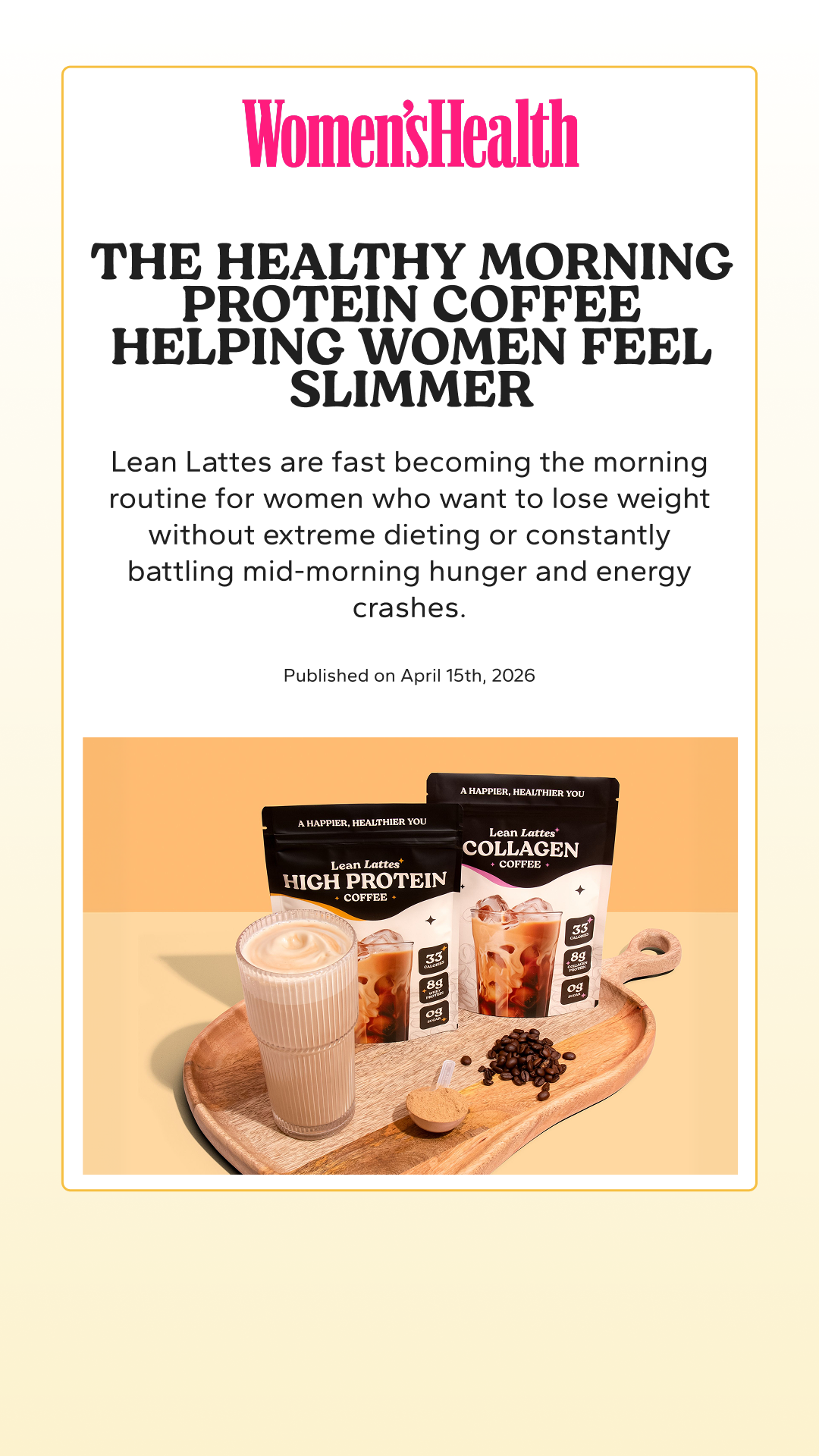 Lean Lattes Facebook ad