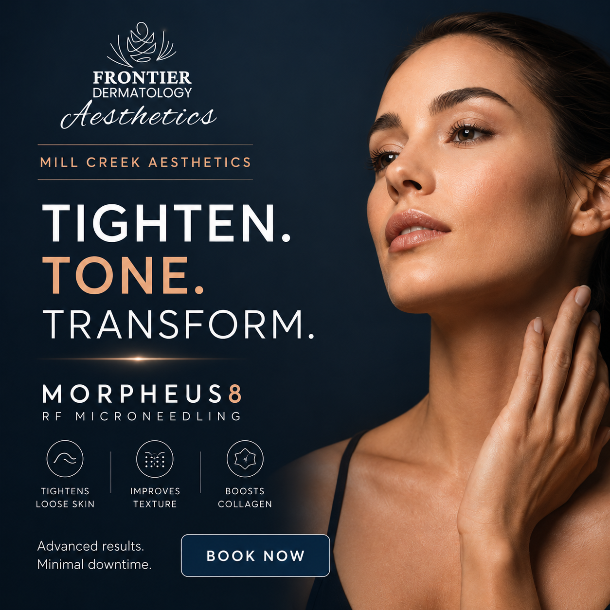 Frontier Dermatology Facebook ad from May 29, 2026