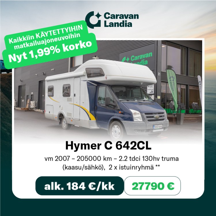 Caravanlandia Oy Facebook ad: Aina kilpailukykyinen korko