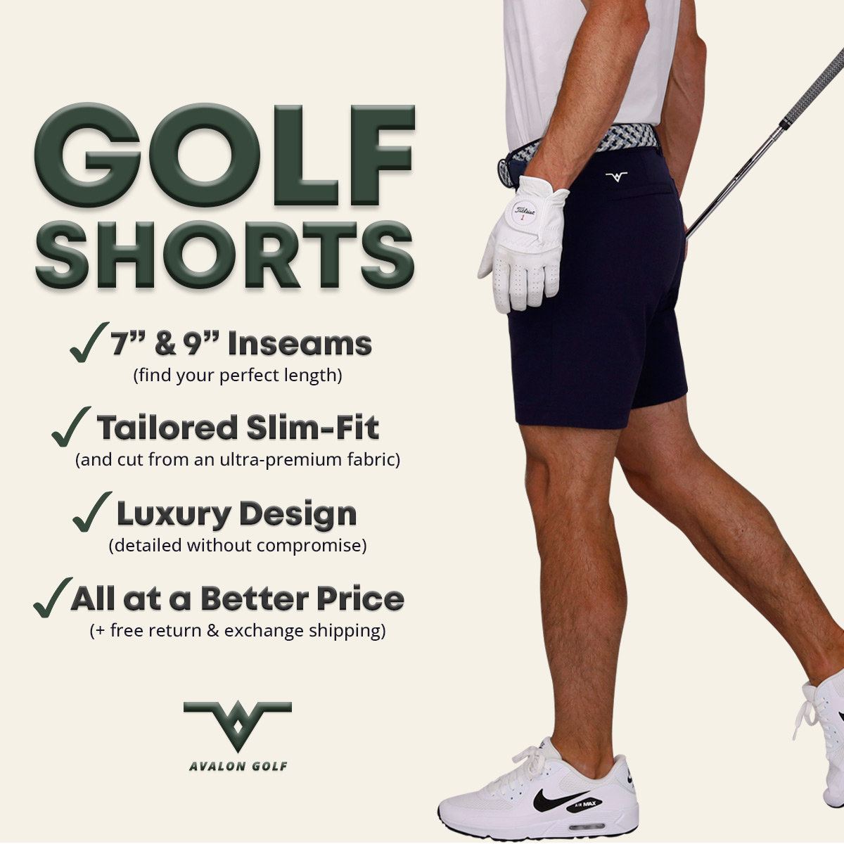 Avalon Golf Co. Facebook ad: ๐๐๐ฅ๐๐จ๐ฆ๐ ๐ญ๐จ ๐ ๐๐๐ญ๐ญ๐๐ซ ๐๐จ๐ฅ๐ ๐๐ซ๐๐ง๐โฆ