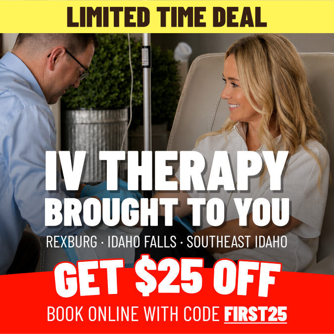 VitaLife Mobile IV Therapy Facebook ad: Get $25 Off Your First IV