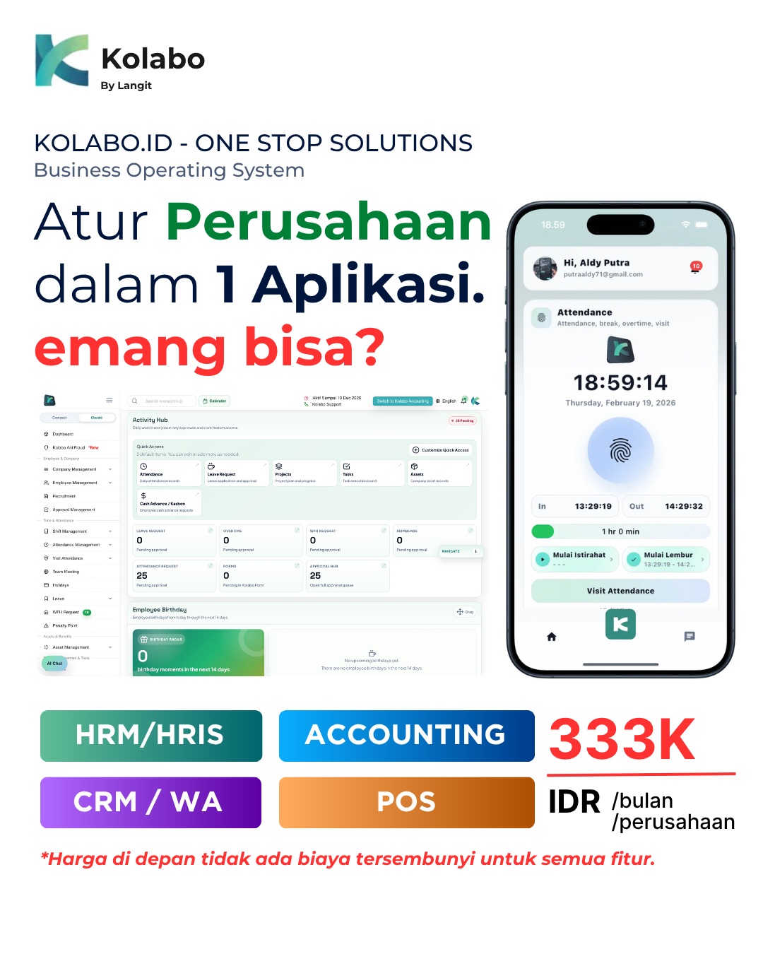 Kolabo.id Facebook ad: In this economy, perusahaan lagi tekan biaya.