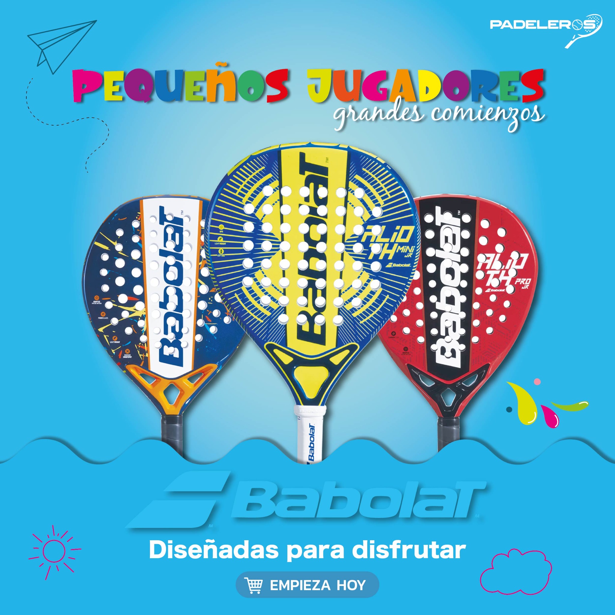 Padeleros Facebook ad: Palas Babolat Jr