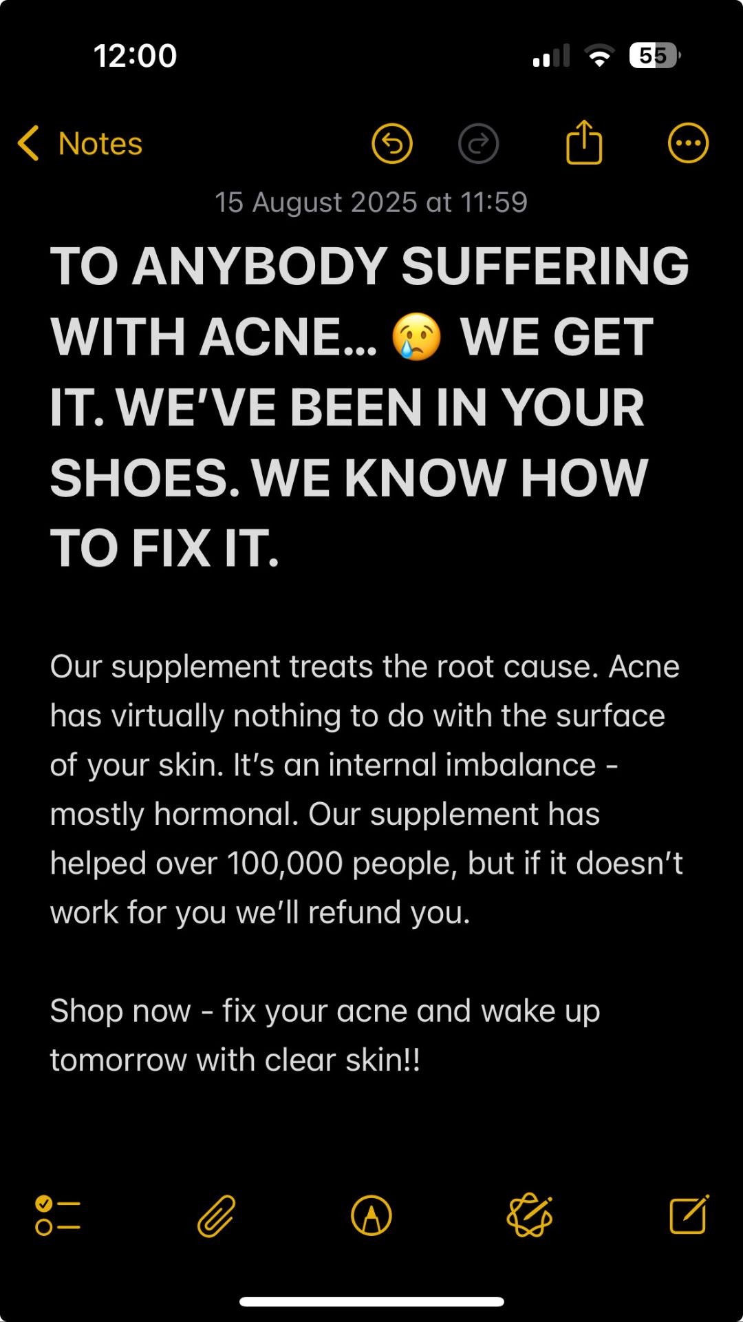 PORE FAVOR Facebook ad