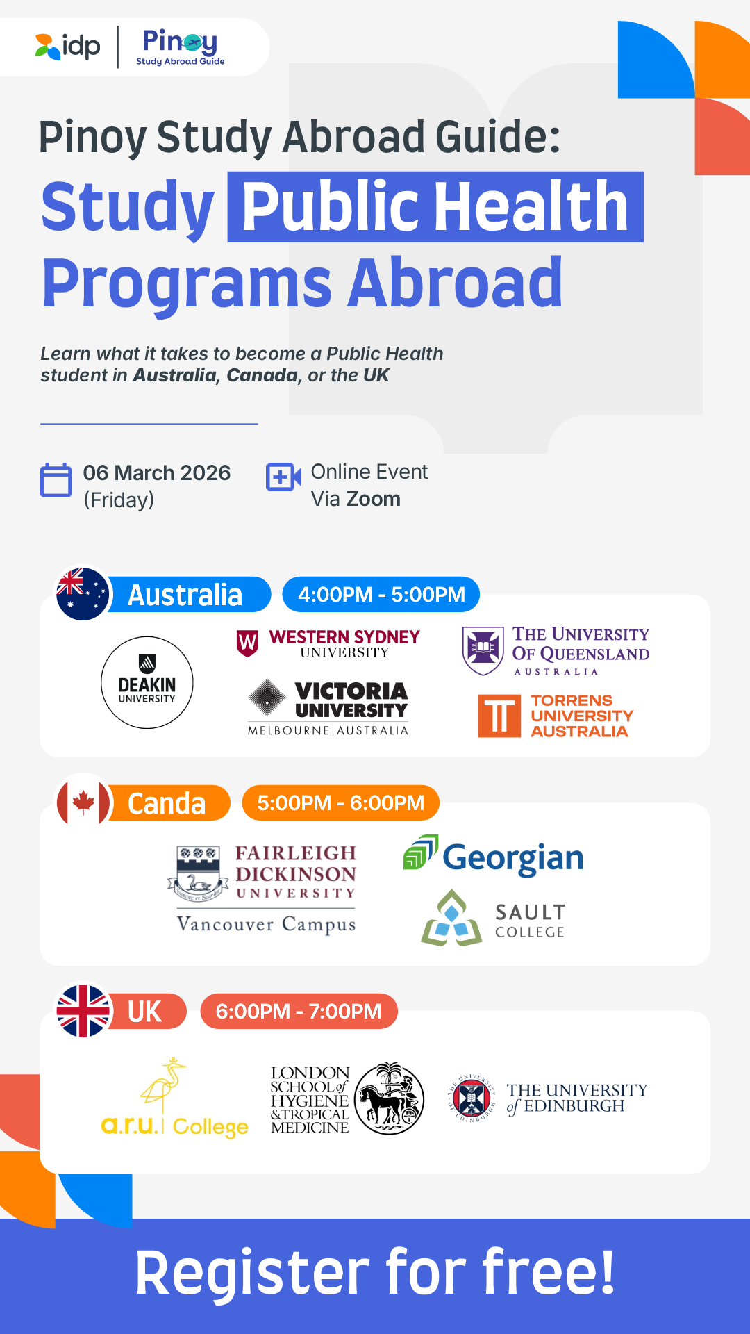IDP Education Facebook ad