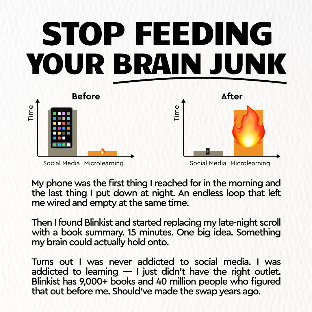 Blinkist Facebook ad