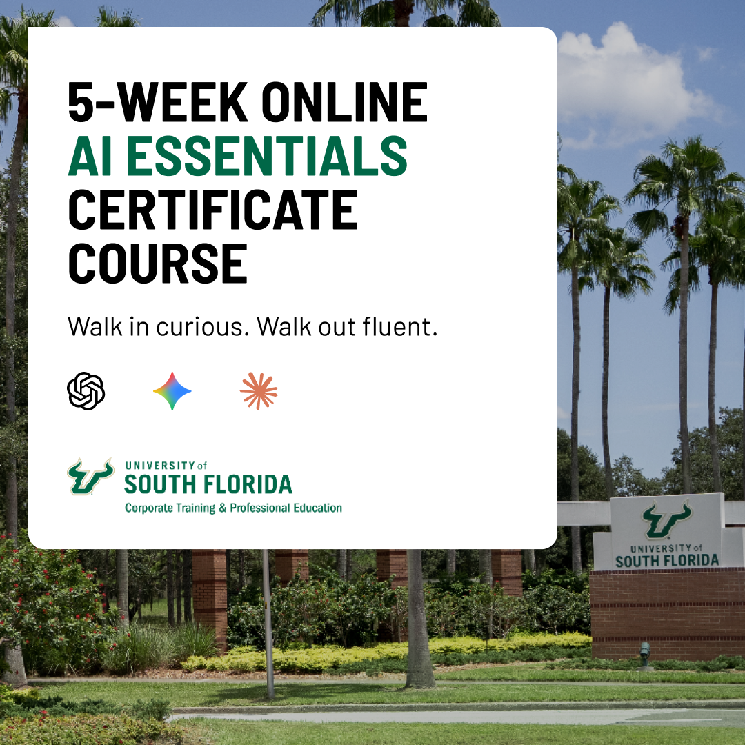 USF Corporate Training and Professional Education Online Certificates Facebook ad