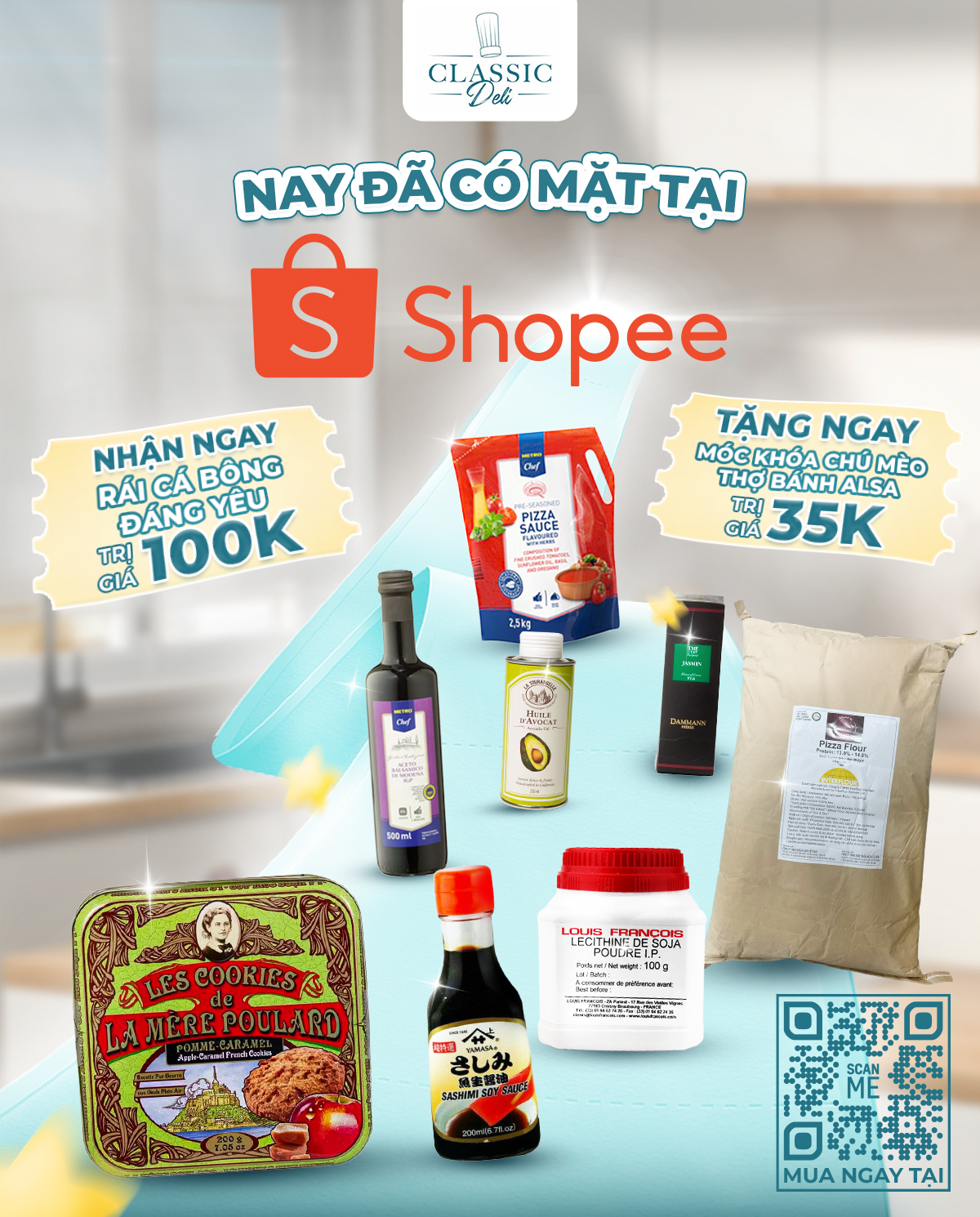 Classic Deli Vietnam Facebook ad: MUA SแบฎM THแปฐC PHแบจM NHแบฌP KHแบจU CAO CแบคPโฆ