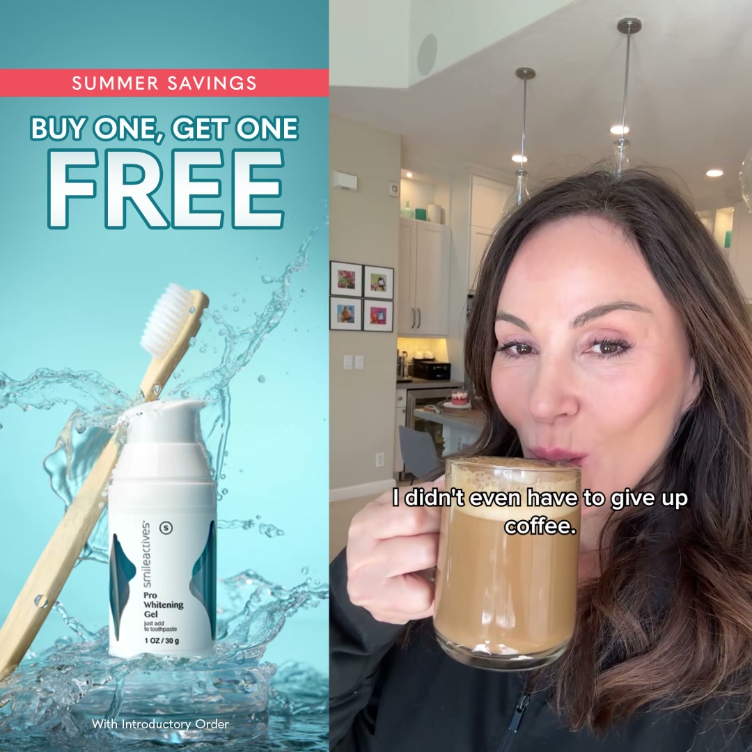 smileactives Facebook ad: BUY 1, GET 1 FREE!