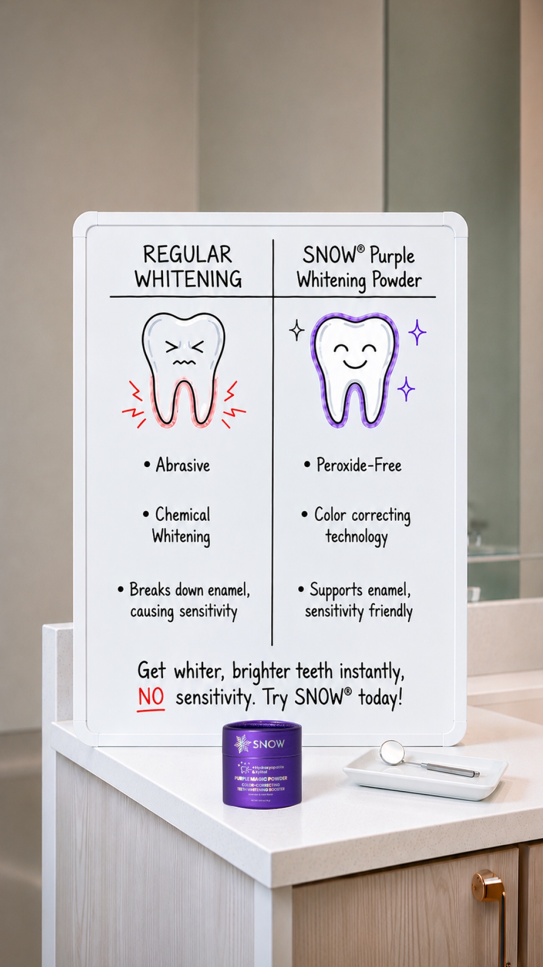 SNOW Teeth Whitening Facebook ad