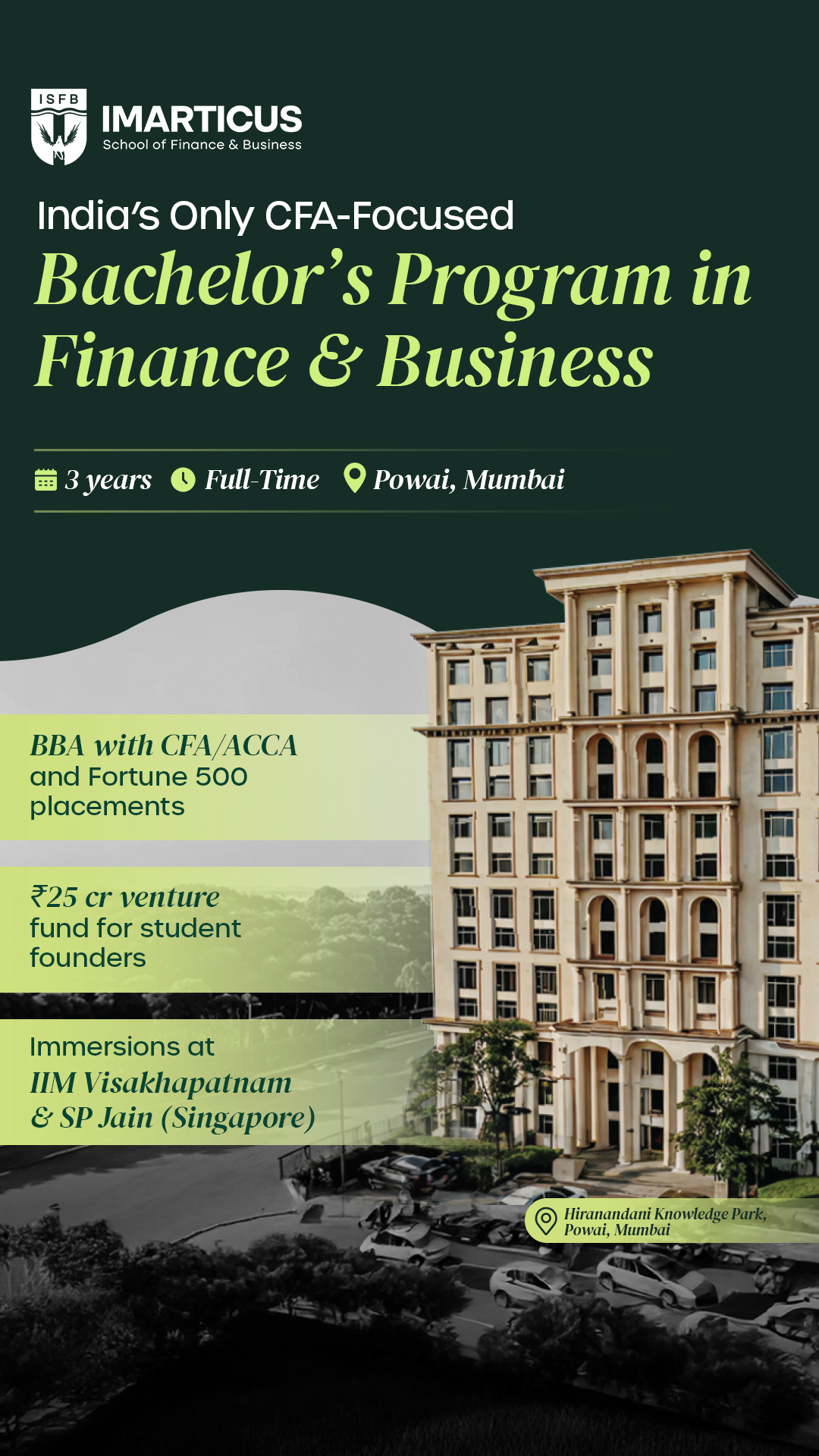 Imarticus School of Finance & Business Facebook ad