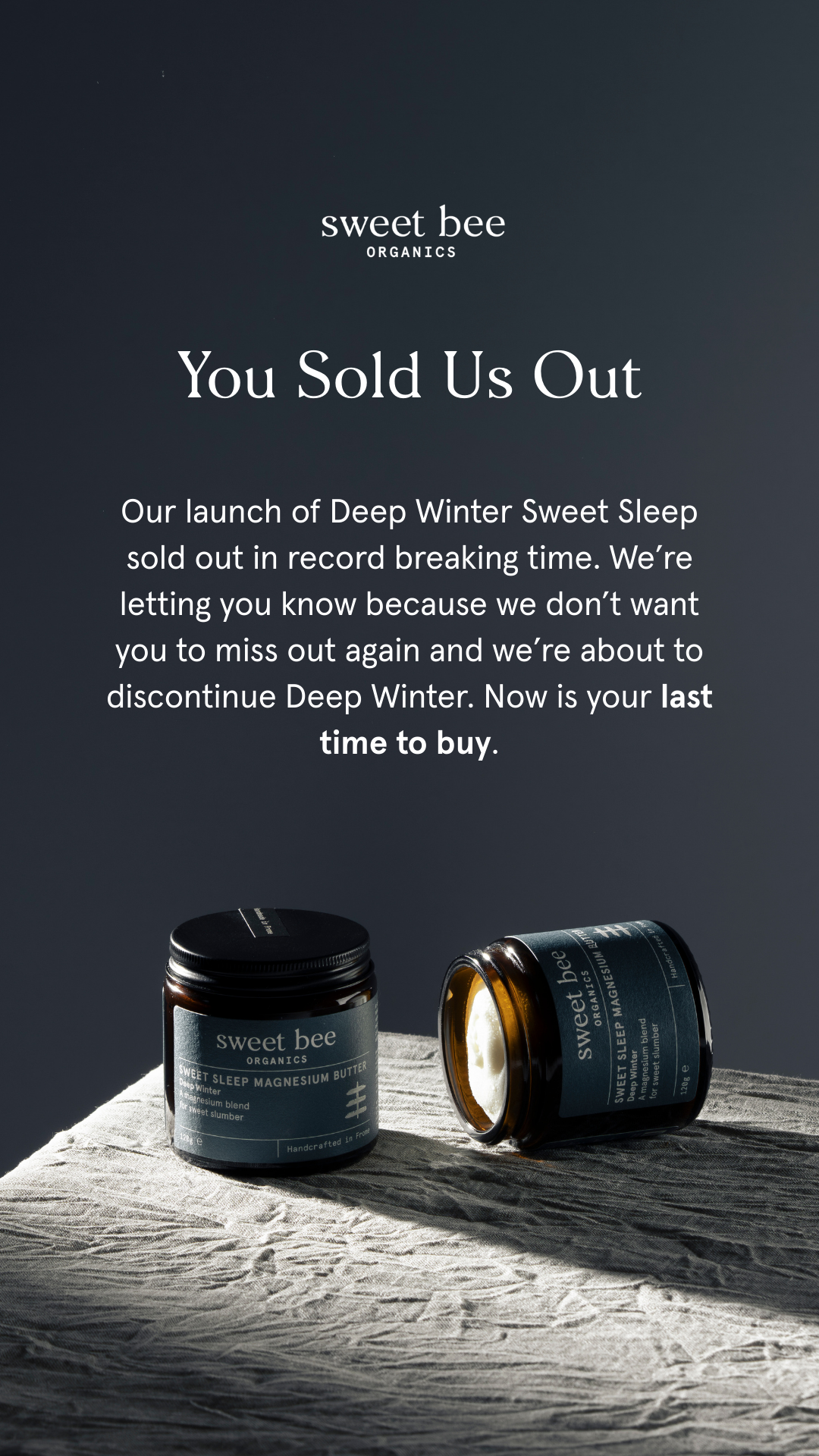 Sweet Bee Organics Facebook ad