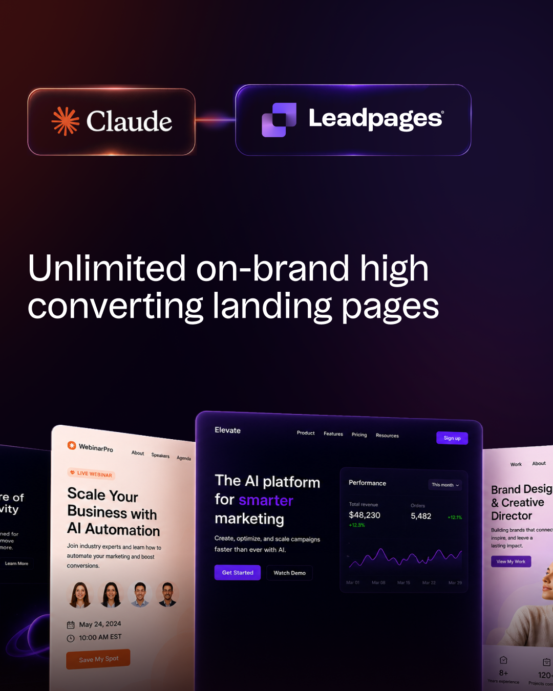 Leadpages Facebook ad: Your marketing stack is costing you conversions.