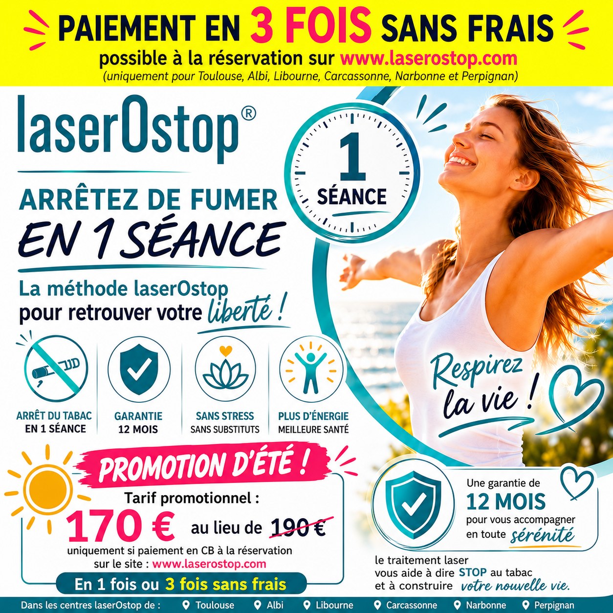 J'arrête de fumer à Toulouse et Albi avec Laserostop Facebook ad: Arrêter de fumer à Toulouse à Perpignan, alternative à…