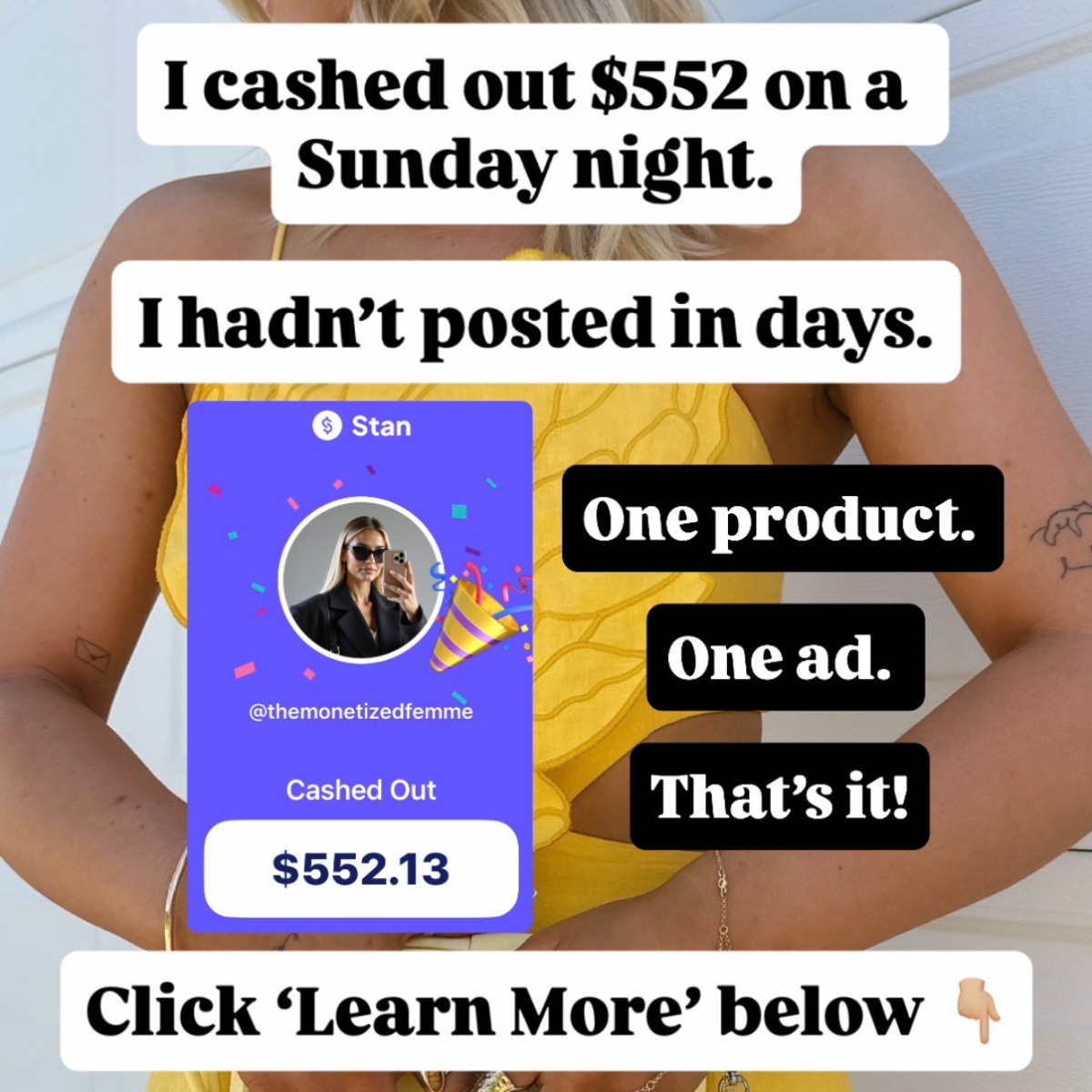 The Monetized Femme Facebook ad: I Stopped Posting Daily To Sell