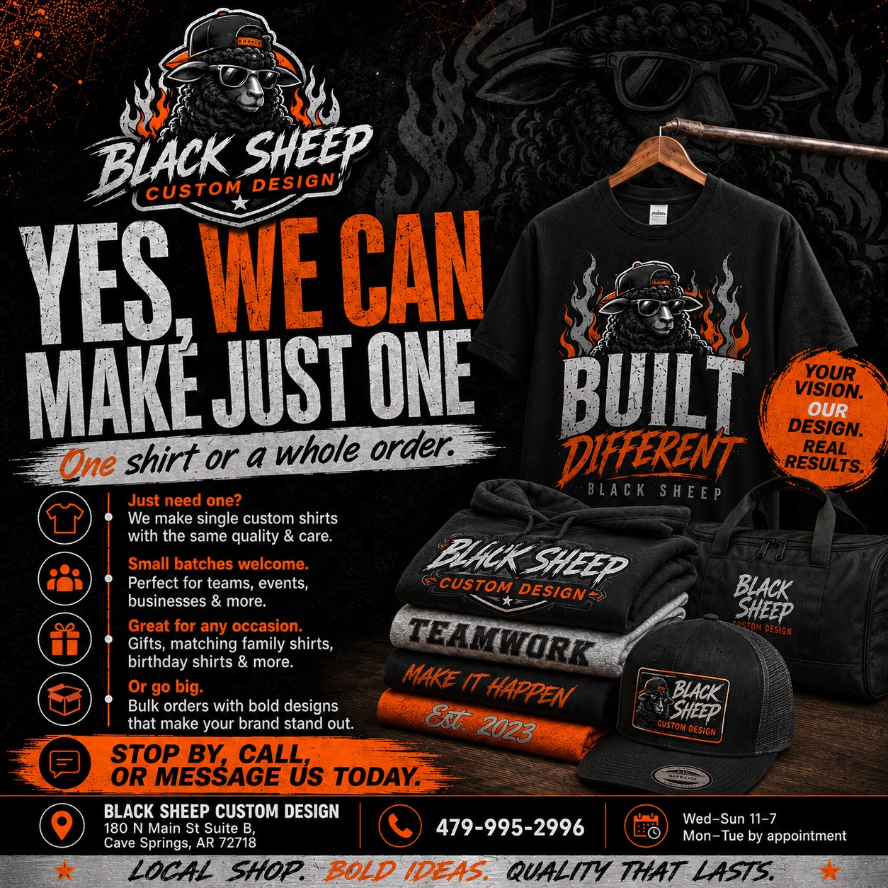 Black Sheep Custom Design Facebook ad