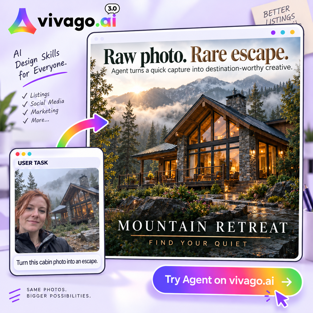 Vivago-01 Facebook ad: Vivago.ai updates trending templates weekly.